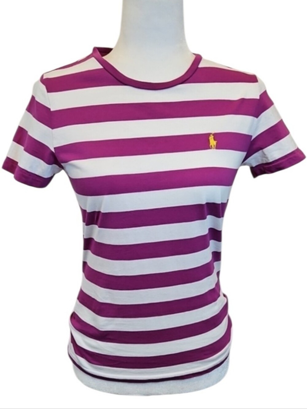 Ralph Lauren Women’s Short Sleeve Striped Tee, Size Medium
